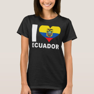 Camiseta Amo Ecuador Bandera del Corazón Ecuador