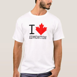 Camiseta Amo Edmonton, Alberta Canada Maple Leaf