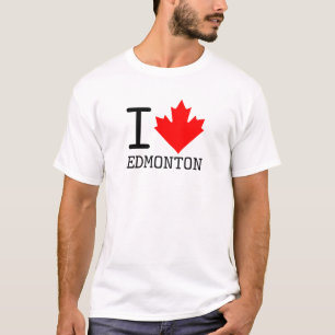 Camiseta Amo Edmonton, Alberta Canada Maple Leaf