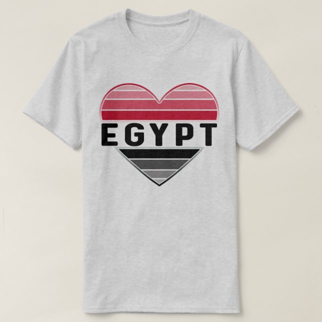 Camiseta Amo Egipto, corazón egipcio (Diseño del anverso)