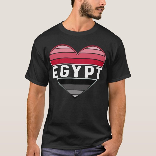 Camiseta Amo Egipto, corazón egipcio (Anverso)