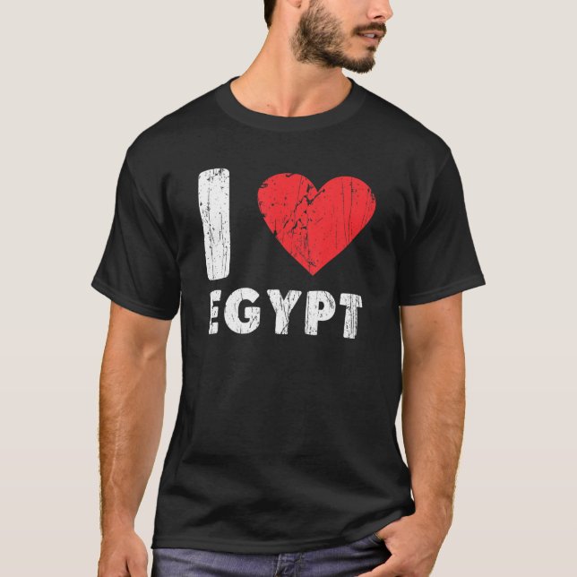 Camiseta Amo Egipto Corazón Familia Egipto Viaja Egipto Fla (Anverso)
