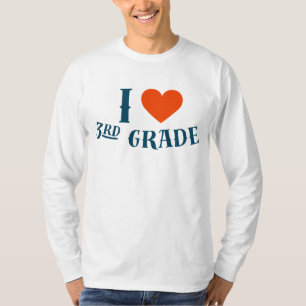 Camiseta Amo el 3ro uniforme escolar   del gráfico del