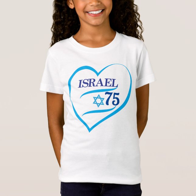 Camiseta Amo el 75 aniversario de Israel, Día de la Indepen (Anverso)