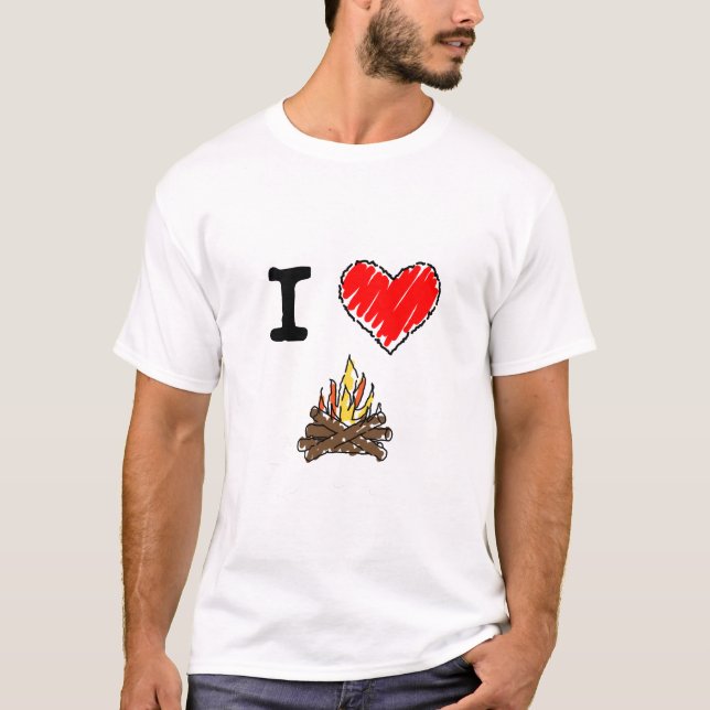 Camiseta Amo el acampar (Anverso)