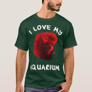 Camiseta Amo el acuario luchando contra peces