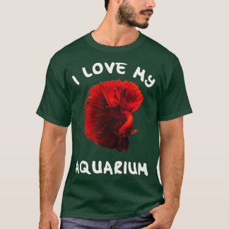 Camiseta Amo el acuario luchando contra peces