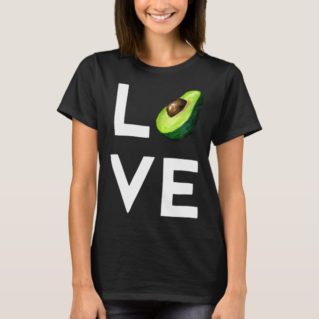 Camiseta Amo el aguacate vegan (Anverso)