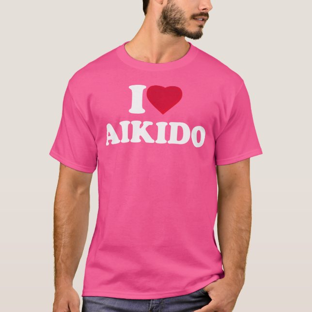 Camiseta Amo el Aikido I Heart Aikido Lover (Anverso)
