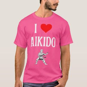 Camiseta Amo el Aikido y Corazón las artes marciales japone