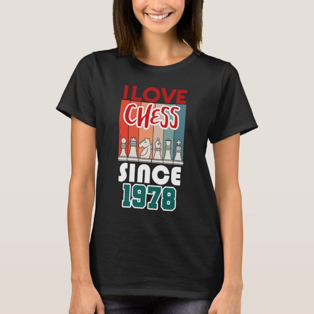 Camiseta Amo el ajedrez desde 1978 (Anverso)