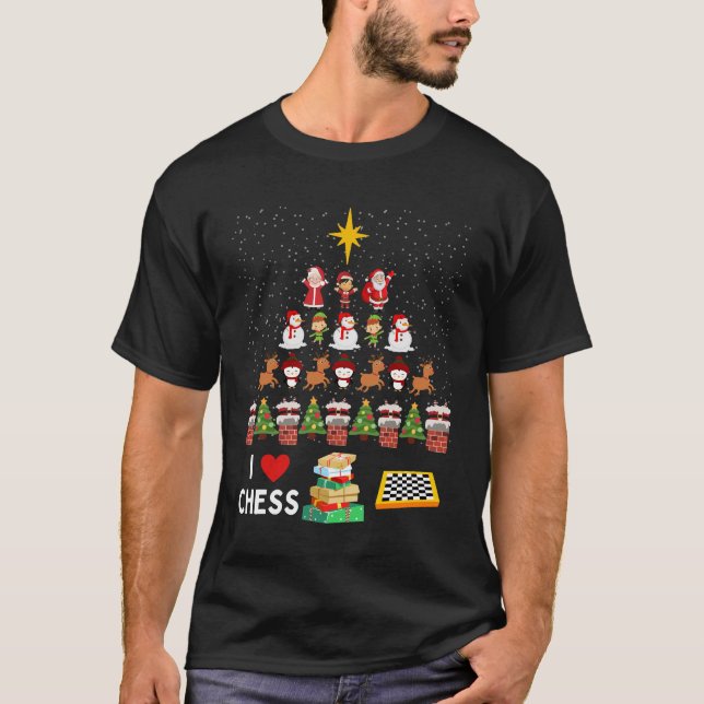 Camiseta Amo el ajedrez - Navidades Chess T-Shirt (Anverso)