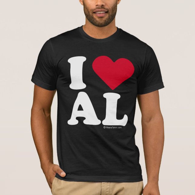 CAMISETA "AMO EL AL" "QUE AMO ALABAMA " (Anverso)