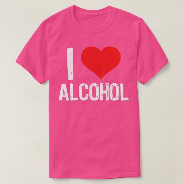 Camiseta Amo El Alcohol (Diseño del anverso)