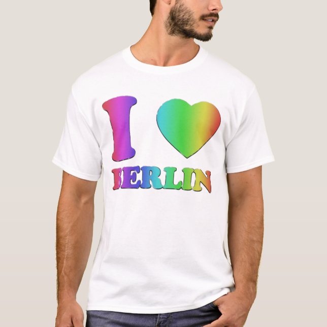 Camiseta AMO el ARCO IRIS 3D de BERLÍN (Anverso)