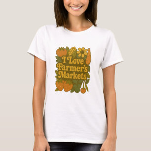 Camiseta Amo el arte de cosecha retro de los mercados de ag