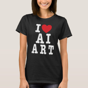 Camiseta Amo el arte de IA - I Heart AI Art Premium