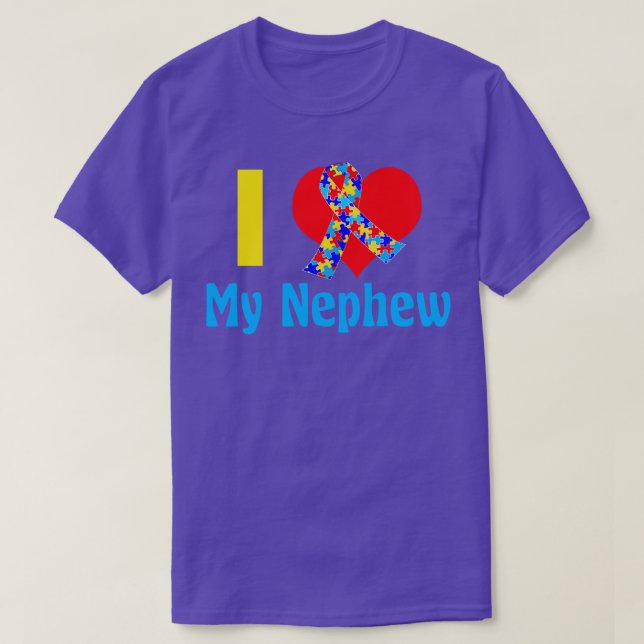 Camiseta Amo el autismo de mi sobrino (Diseño del anverso)