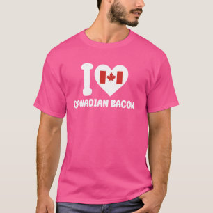 Camiseta Amo el Bacon canadiense - Desayuno canadiense