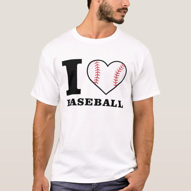 Camiseta Amo el béisbol  (Anverso)