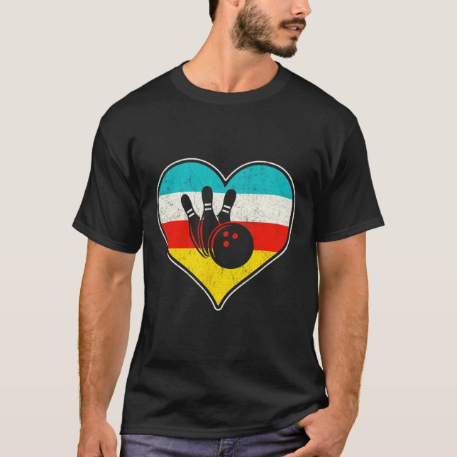 Camiseta Amo el Bowling (corazón) (Anverso)