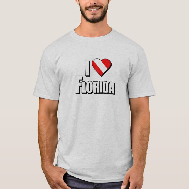 Camiseta Amo el buceo en Florida (Anverso)