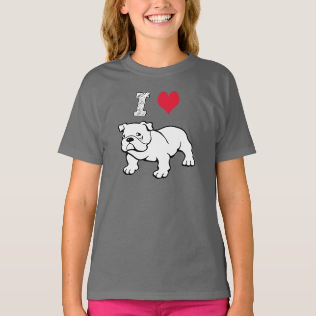 Camiseta Amo el Bulldog (Anverso)