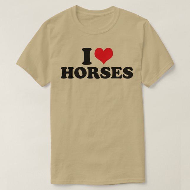 Camiseta Amo el caballo (Diseño del anverso)