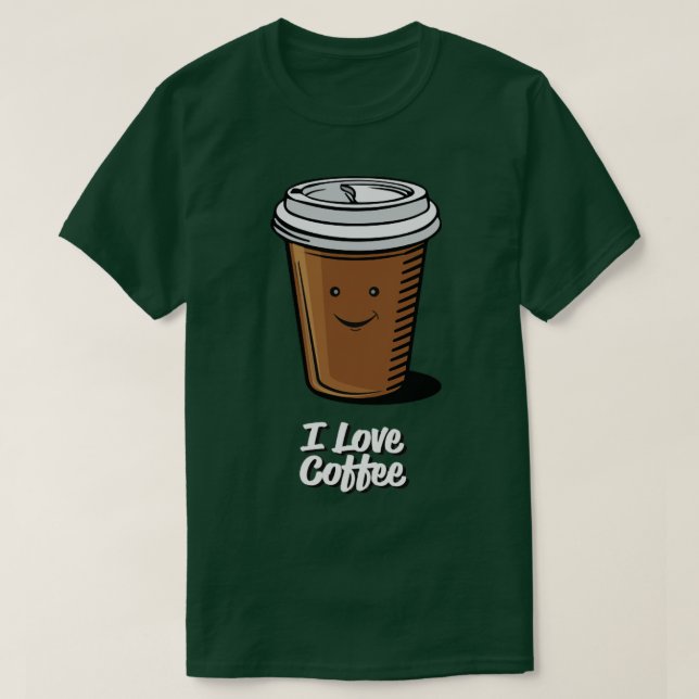 Camiseta Amo el café3 (Diseño del anverso)