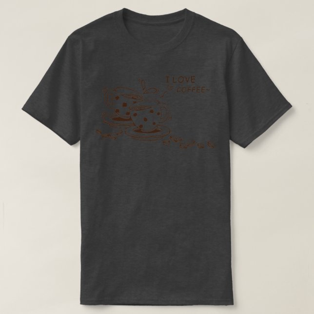 Camiseta Amo el café6 (Diseño del anverso)
