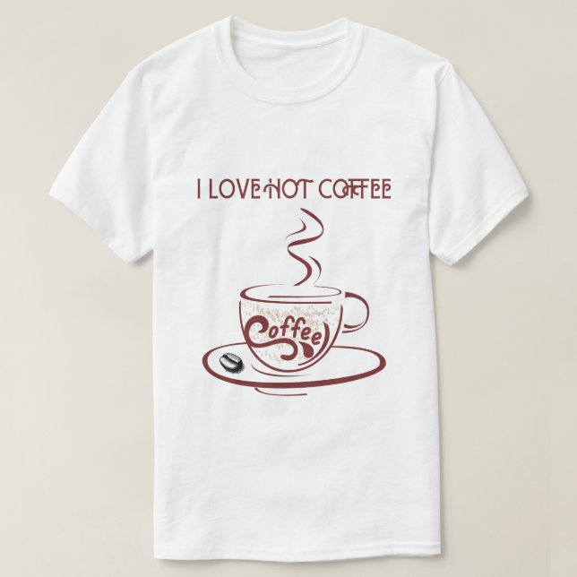 CAMISETA AMO EL CAFÉ CALIENTE (Diseño del anverso)