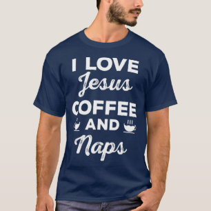 Camiseta Amo el café de Jesús y el cristiano gracioso de Na
