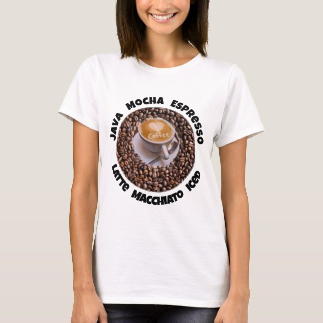 Camiseta Amo el café Java Latte Cappucino (Anverso)
