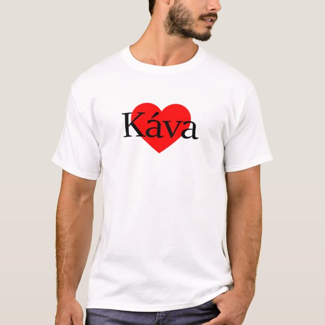 Camiseta Amo el café - Káva (Anverso)