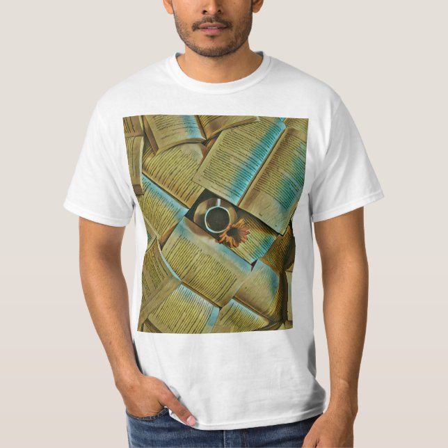 Camiseta Amo el café y los libros (Anverso)
