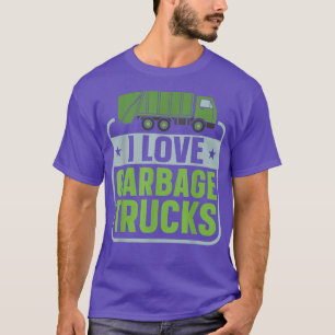 Camiseta Amo el camión de basura Volquete Camión de basura