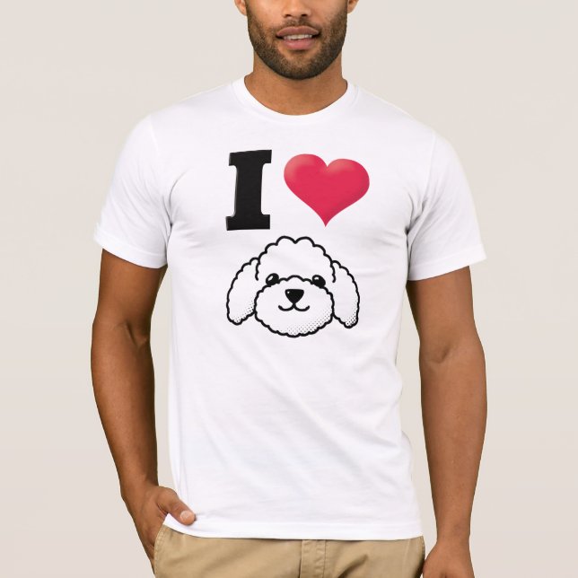 Camiseta Amo el caniche de juguete (Anverso)