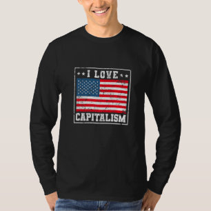 Camiseta Amo el capitalismo Bandera americana Premium