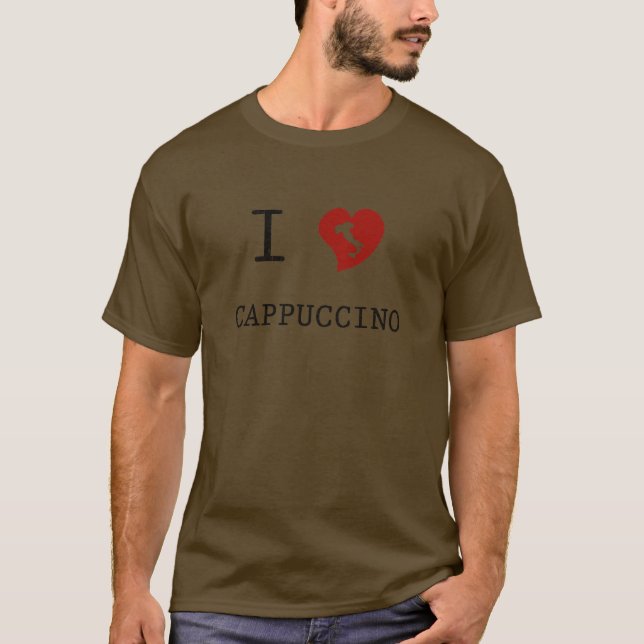 Camiseta Amo el Cappuccino Vintage (Anverso)
