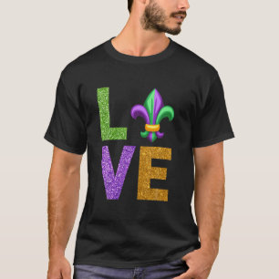 Camiseta Amo El Carnaval De Mardi Gras Fleur Cute De Lis Pa