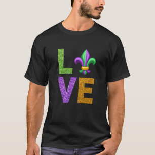 Camiseta Amo El Carnaval De Mardi Gras Fleur Cute De Lis Pa
