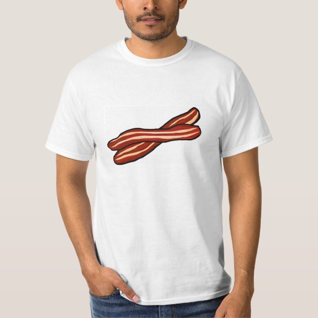 Camiseta Amo el cerdo de las tiras de tocino del arte del (Anverso)
