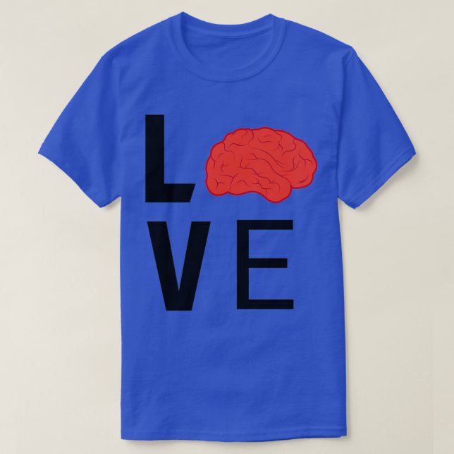 Camiseta Amo el cerebro (Diseño del anverso)