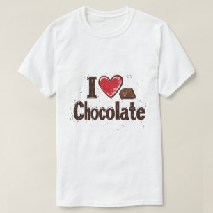 Camiseta Amo el Chocolate – Diseño de Dulce Tentación