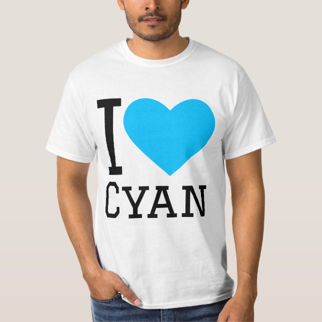 Camiseta Amo el cian (Anverso)