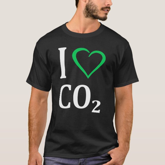 Camiseta Amo el clima del dióxido de carbono CO2 (Anverso)