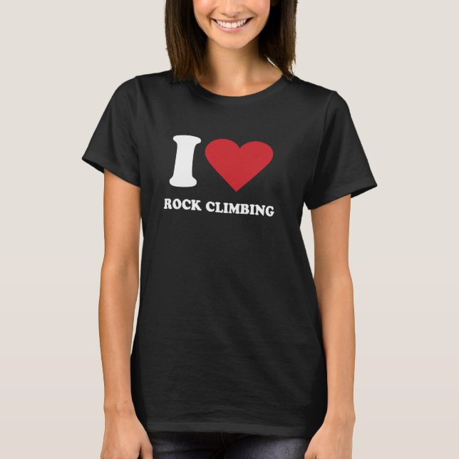 Camiseta Amo el CLIMBING ROCK I Heart ROCK CLIMBING (Anverso)