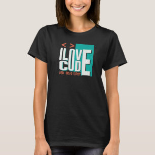 Camiseta Amo el código programador desarrollador web
