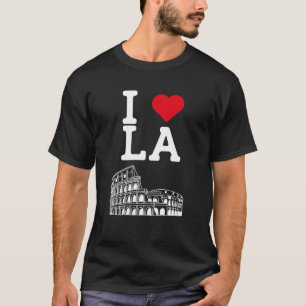 Camiseta Amo el Coliseo del Corazón de la Bandera Los Ángel