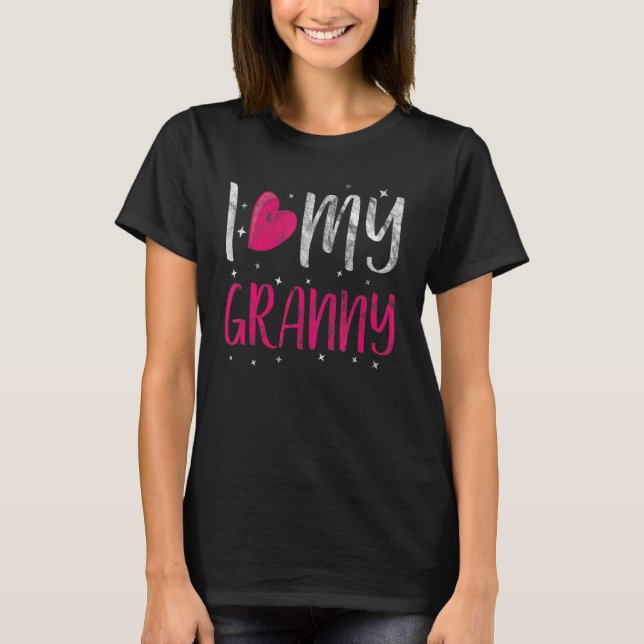 Camiseta Amo el corazón a mi nieta abuela (Anverso)